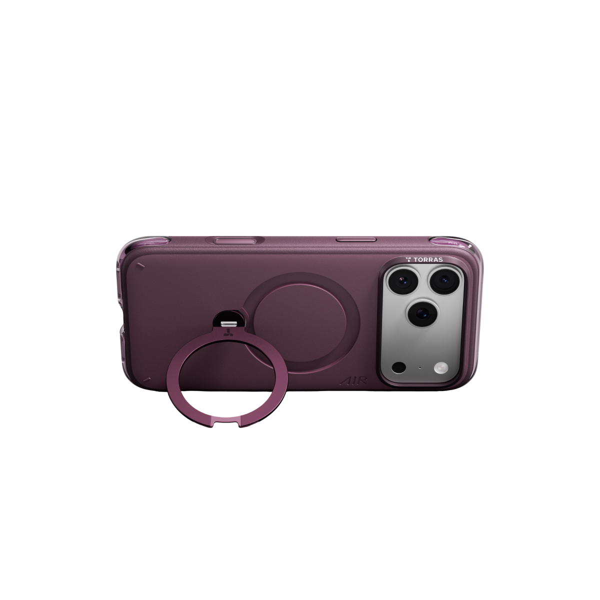 Torras Apple iPhone 18 Pro Q3 Air Essential Standlı Magsafe Kapak - Bordo