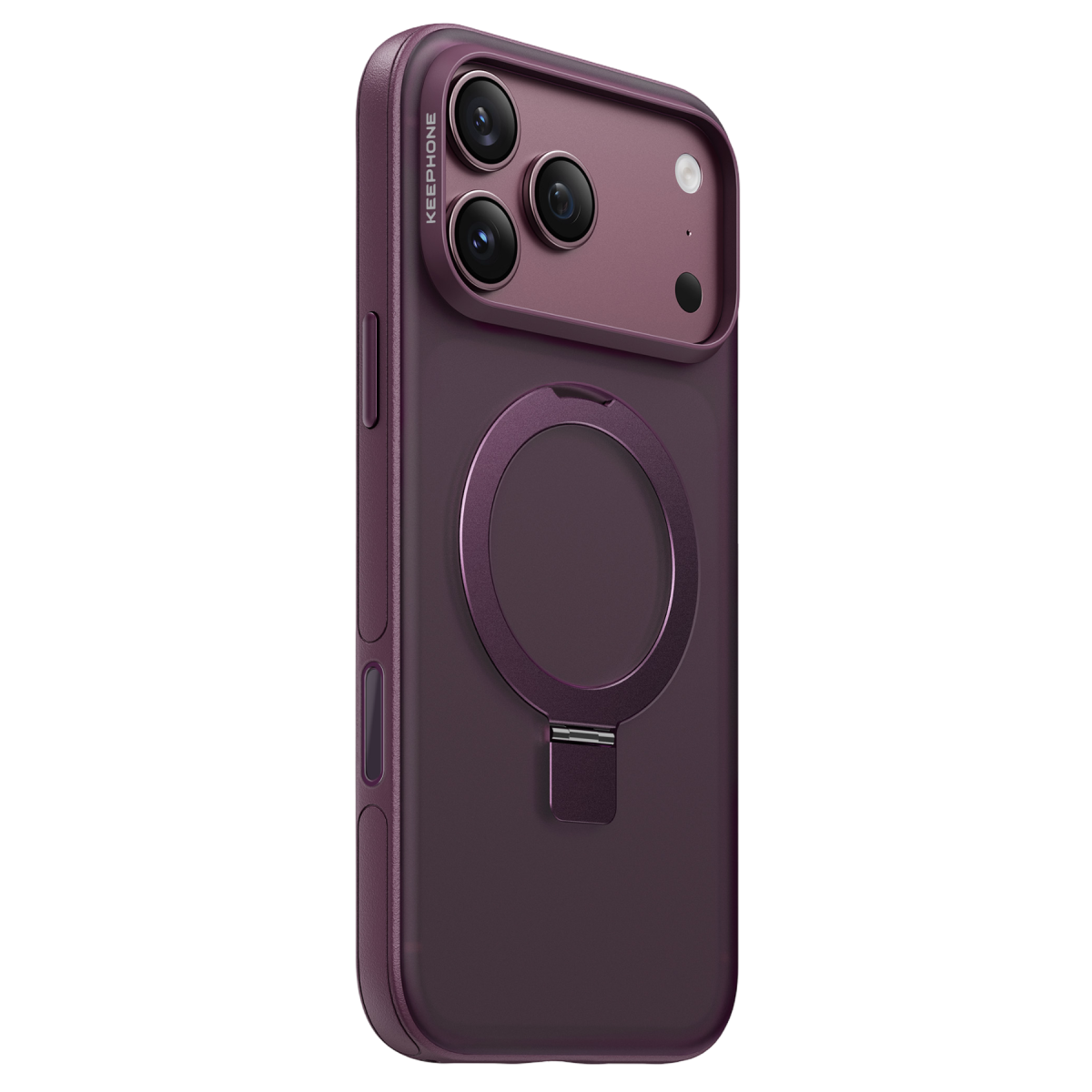 Keephone Apple iPhone 18 Pro Max Magico Standlı Magsafe Kapak - Bordo
