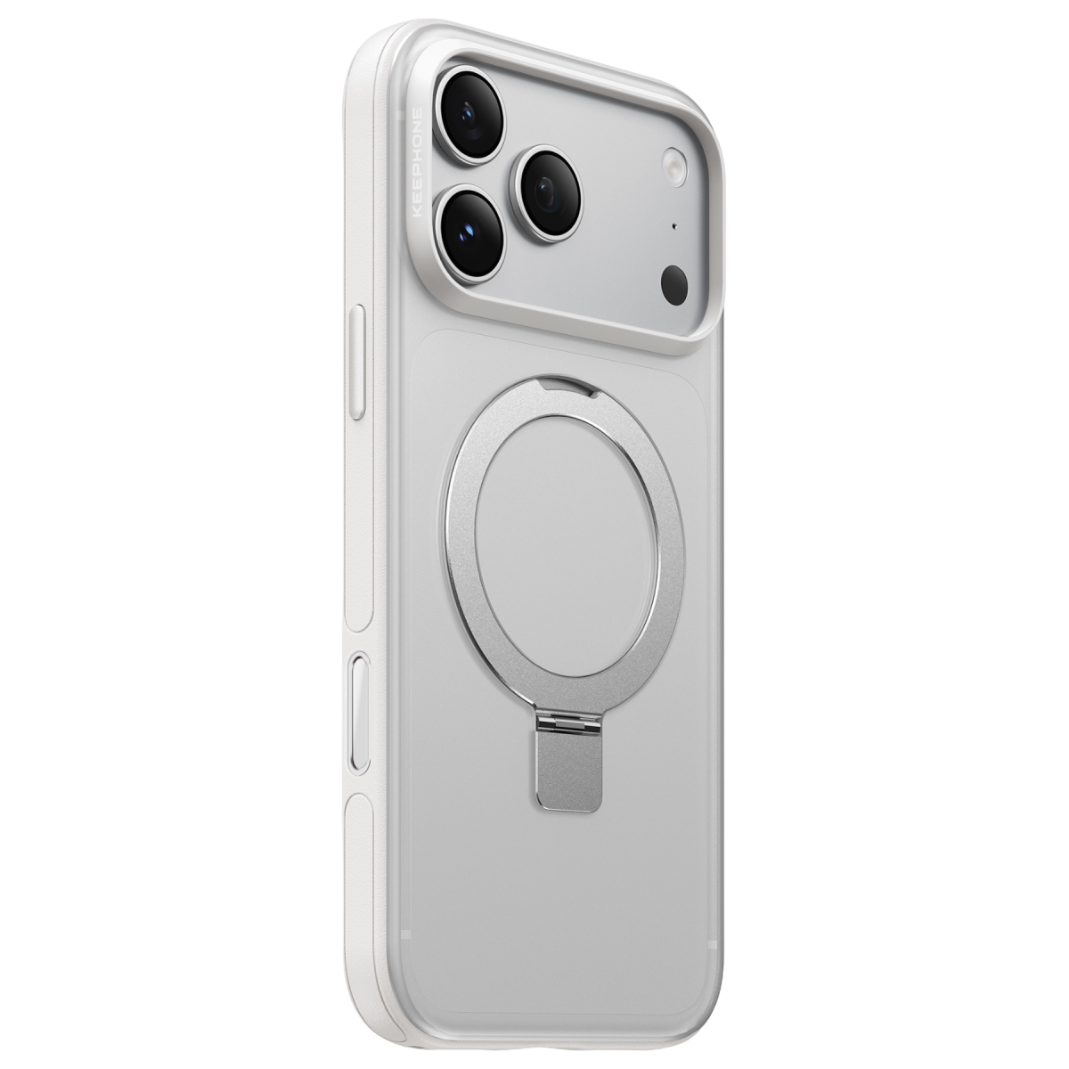Keephone Apple iPhone 18 Pro Max Magico Standlı Magsafe Kapak - Beyaz