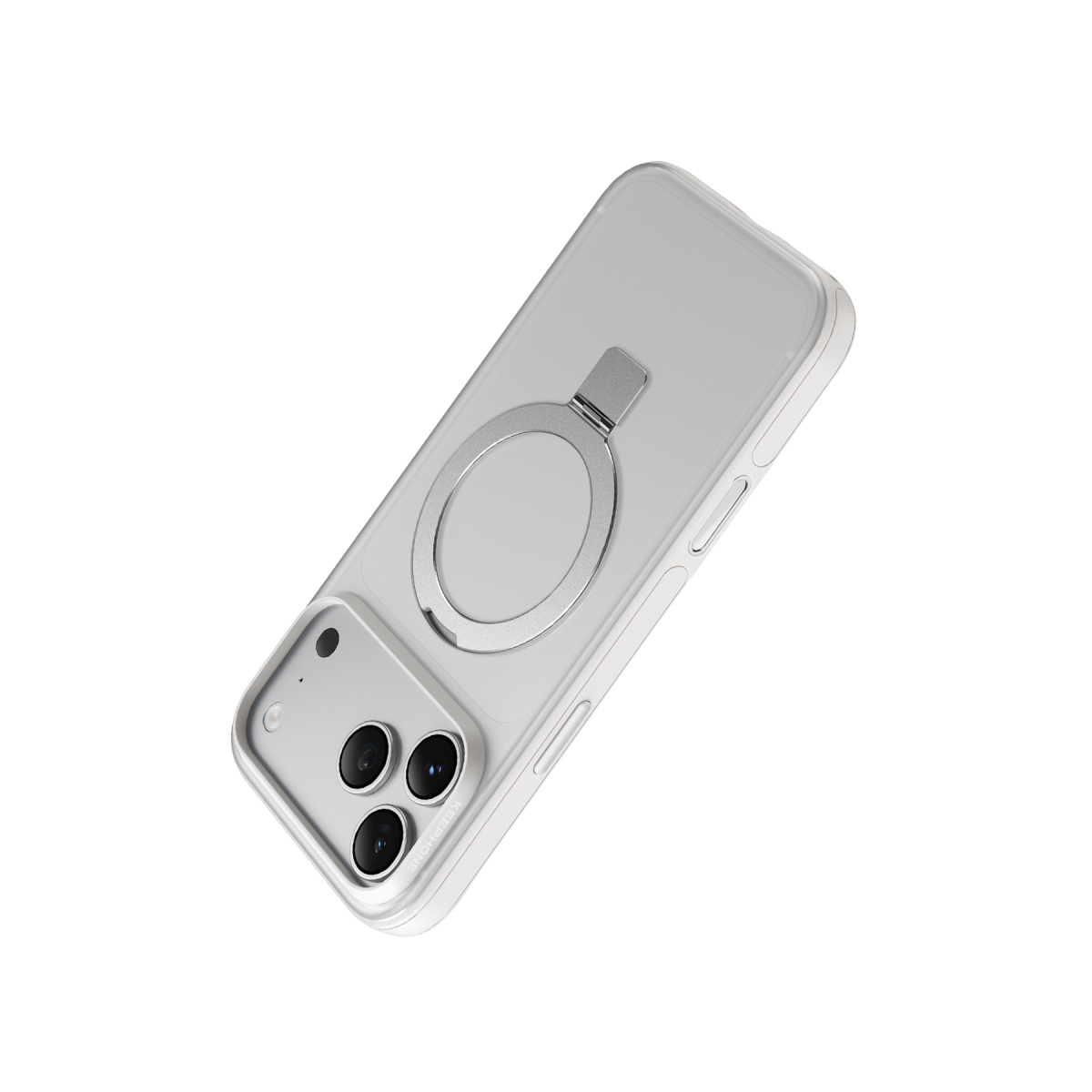 Keephone Apple iPhone 18 Pro Magico Standlı Magsafe Kapak - Beyaz