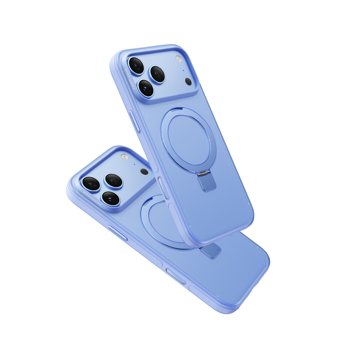 Keephone Apple iPhone 18 Pro Magico Standlı Magsafe Kapak - Açık Mavi