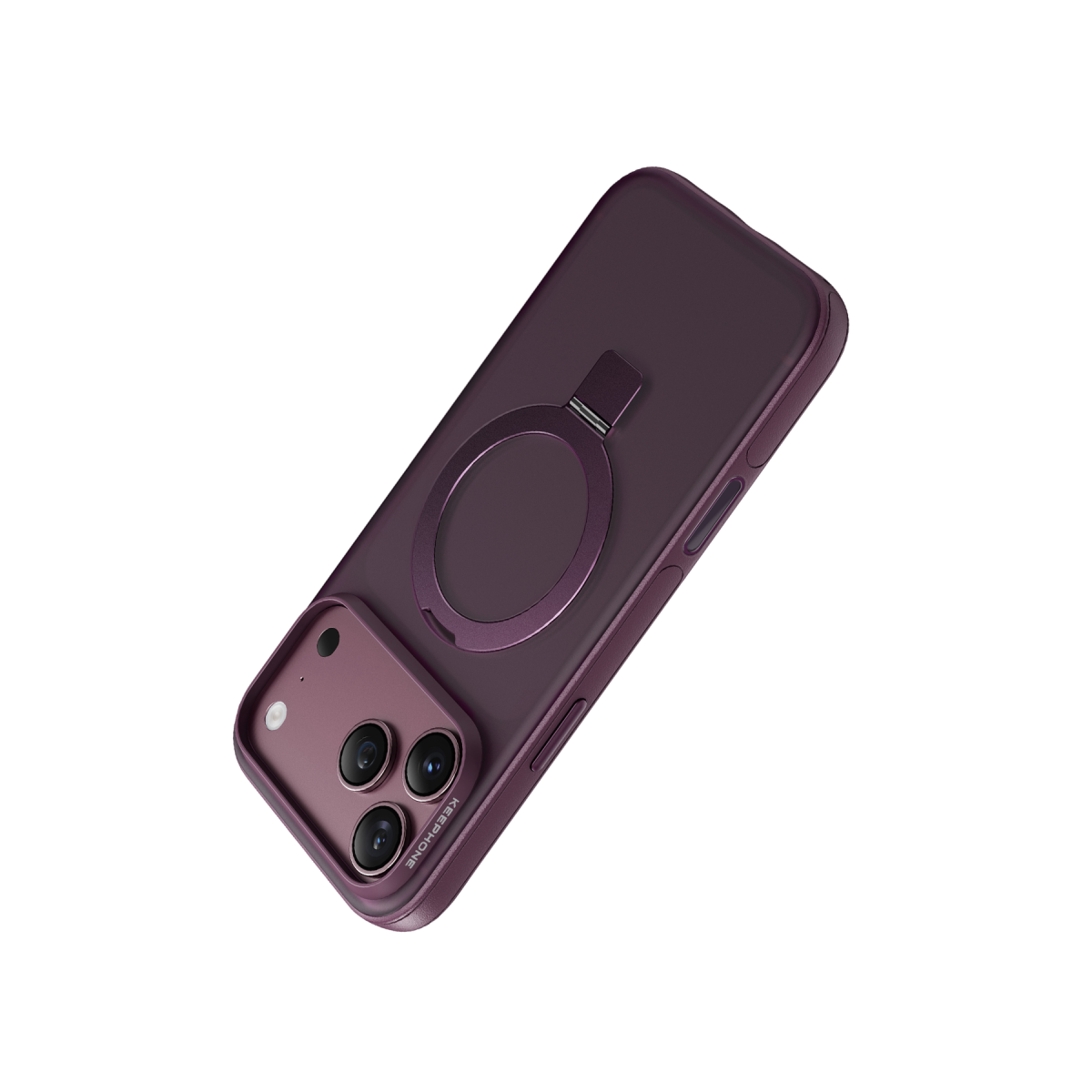 Keephone Apple iPhone 18 Pro Magico Standlı Magsafe Kapak - Bordo
