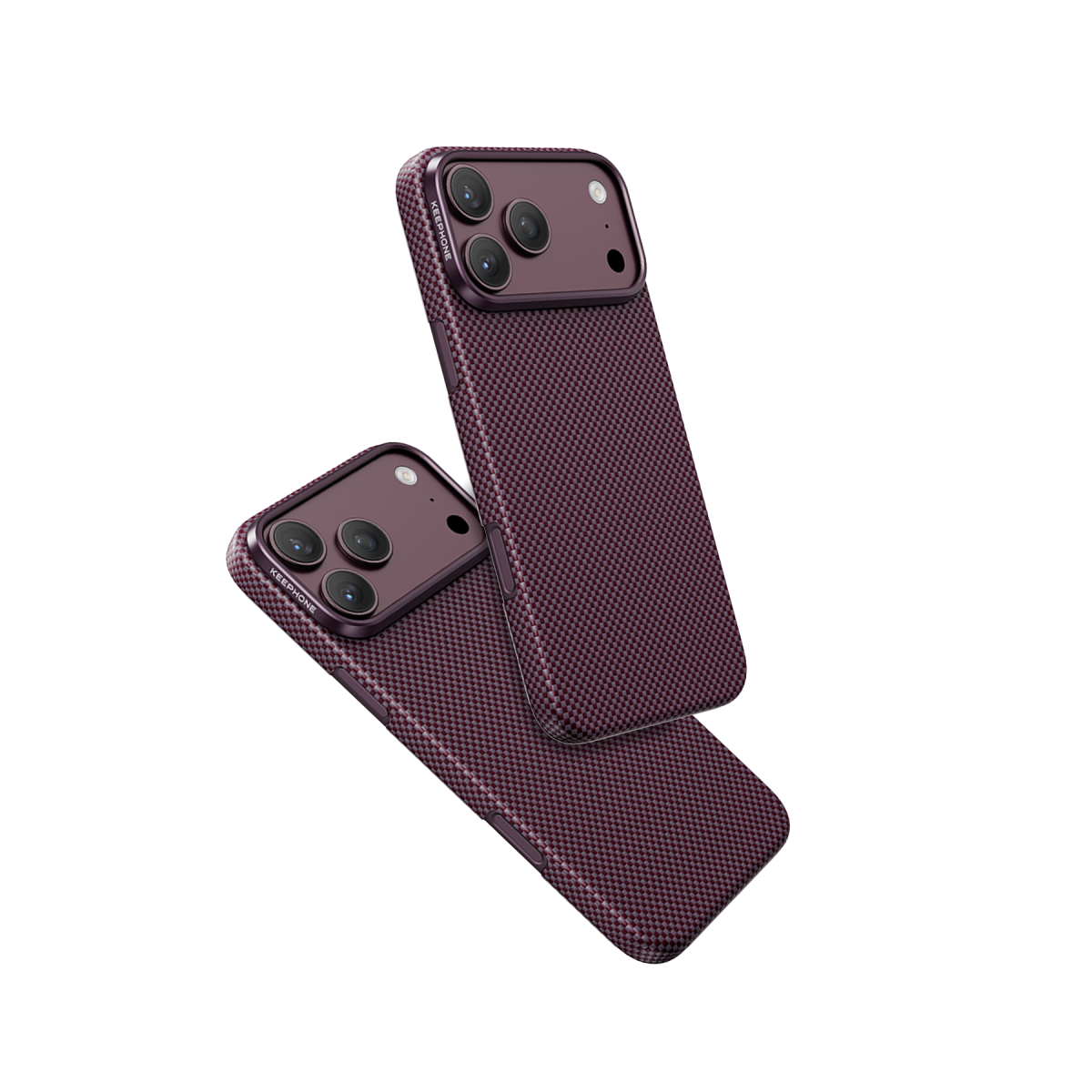 Keephone Apple iPhone 18 Pro Kevlar Norra Magsafe Kılıf - Bordo