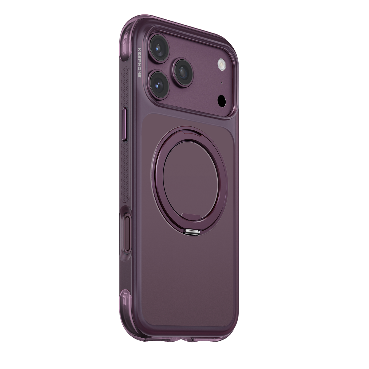 Keephone Apple iPhone 18 Pro Monica Airbag Pro Stantlı Magsafe Kapak - Bordo