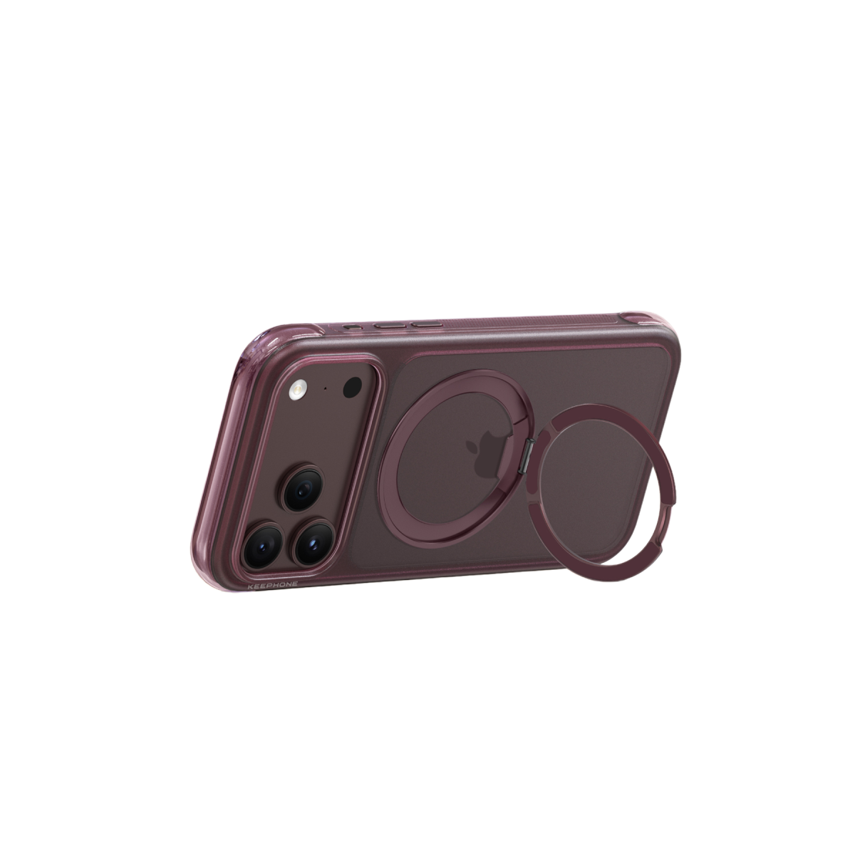 Keephone Apple iPhone 18 Pro Max Monica Airbag Pro Stantlı Magsafe Kapak - Bordo