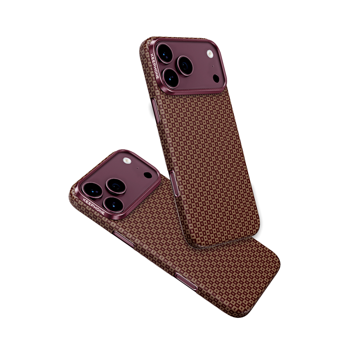 Keephone Apple iPhone 18 Pro Kevlar Ankora Magsafe Kapak - Bordo