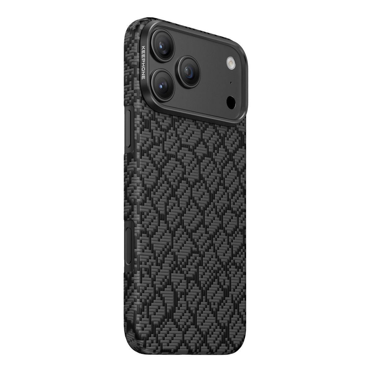 Keephone Apple iPhone 18 Pro Drakon Aramid Magsafe Kapak - Siyah