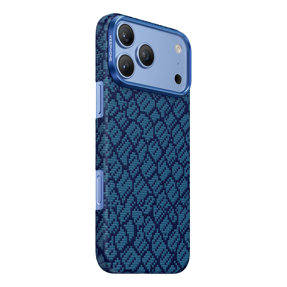 Keephone Apple iPhone 18 Pro/17 Pro Drakon Aramid Magsafe Kapak - Açık Mavi