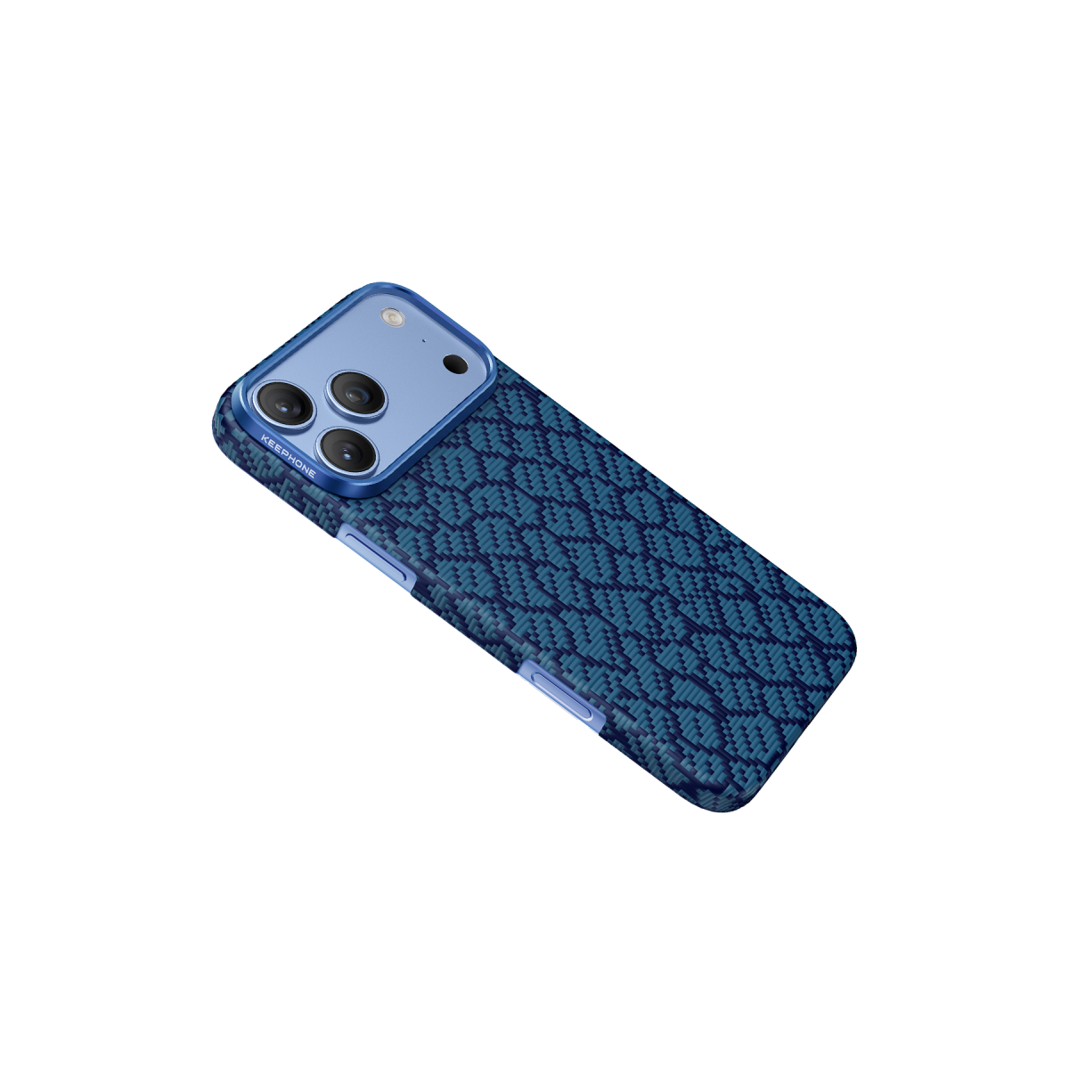 Keephone Apple iPhone 18 Pro Drakon Aramid Magsafe Kapak - Koyu Mavi