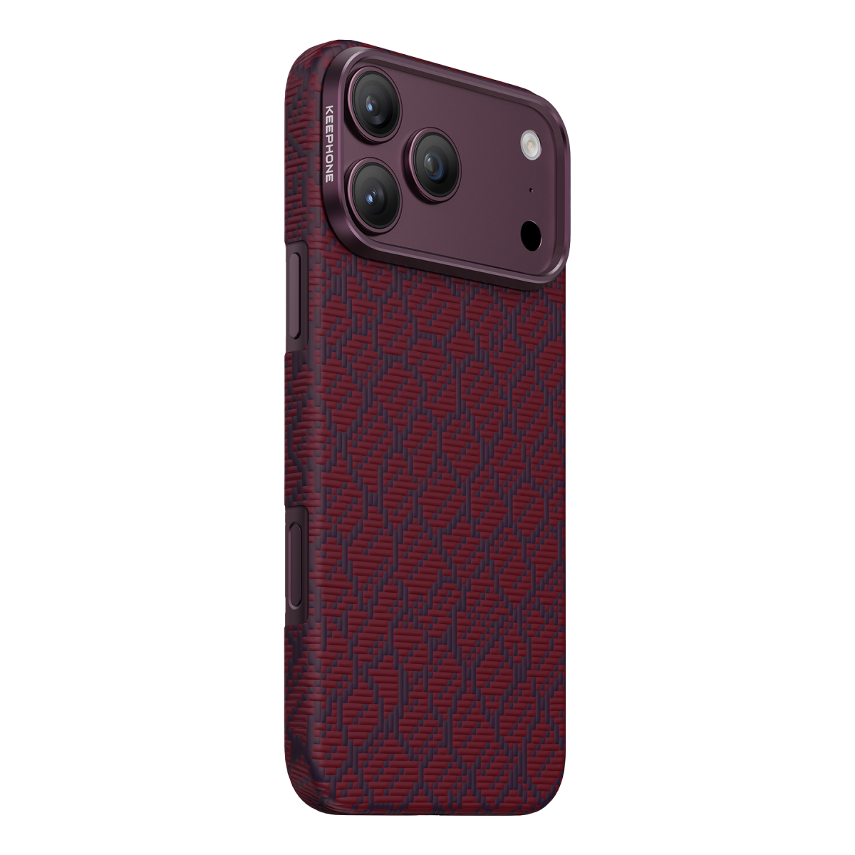 Keephone Apple iPhone 18 Pro Max Drakon Aramid Magsafe Kapak - Bordo