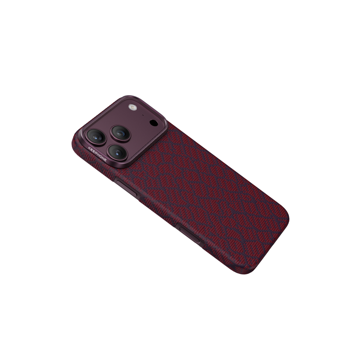 Keephone Apple iPhone 18 Pro Max Drakon Aramid Magsafe Kapak - Bordo