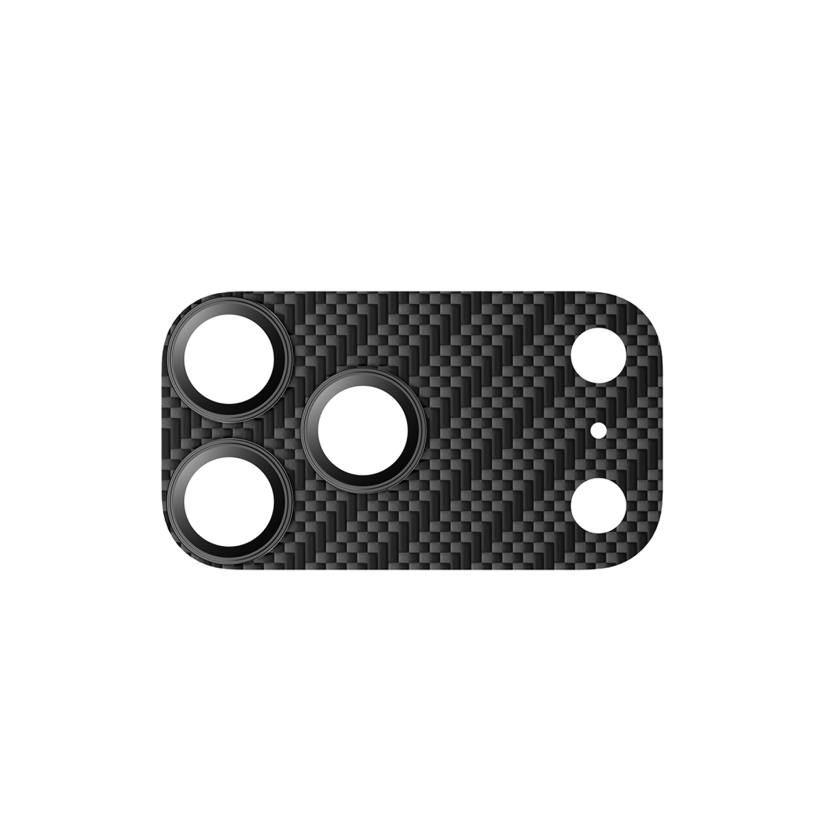 Keephone Apple iPhone 18 Pro Kevlar Robin Kamera Lens Koruyucu - Siyah