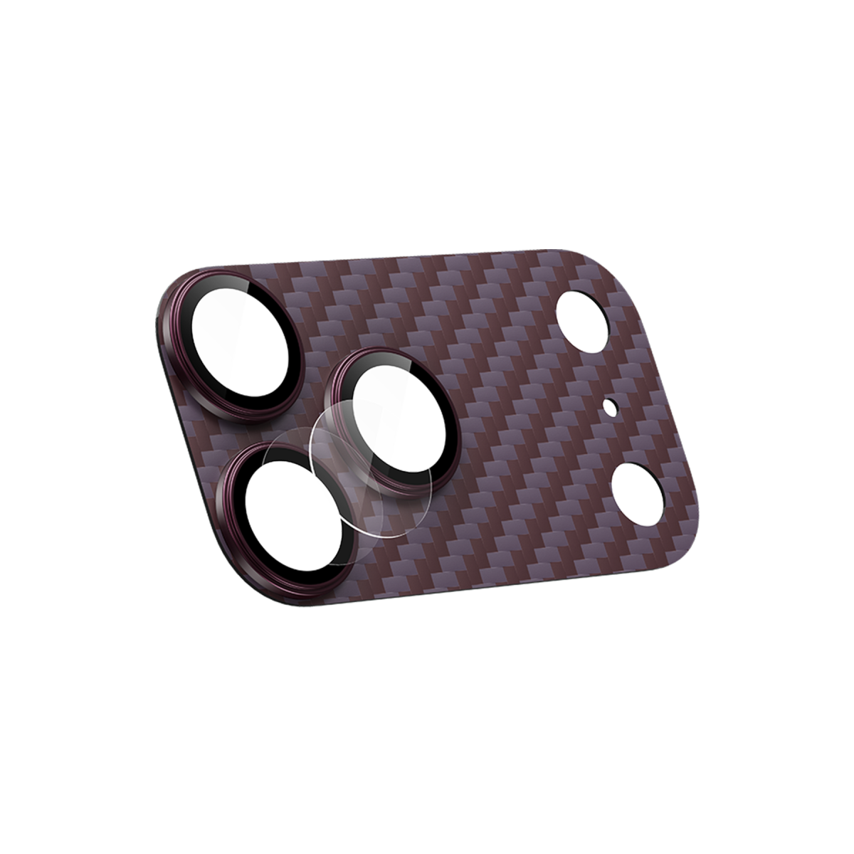 Keephone Apple iPhone 18 Pro Kevlar Kamera Lens - Burgundy Twill