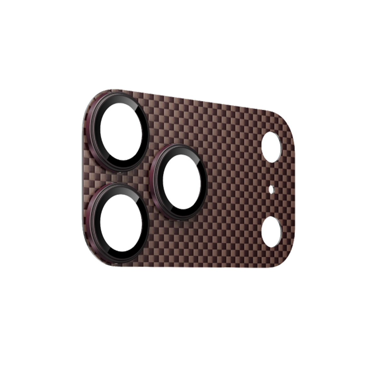 Keephone Apple iPhone 18 Pro Max Kevlar Kamera Lens - Burgundy Plain