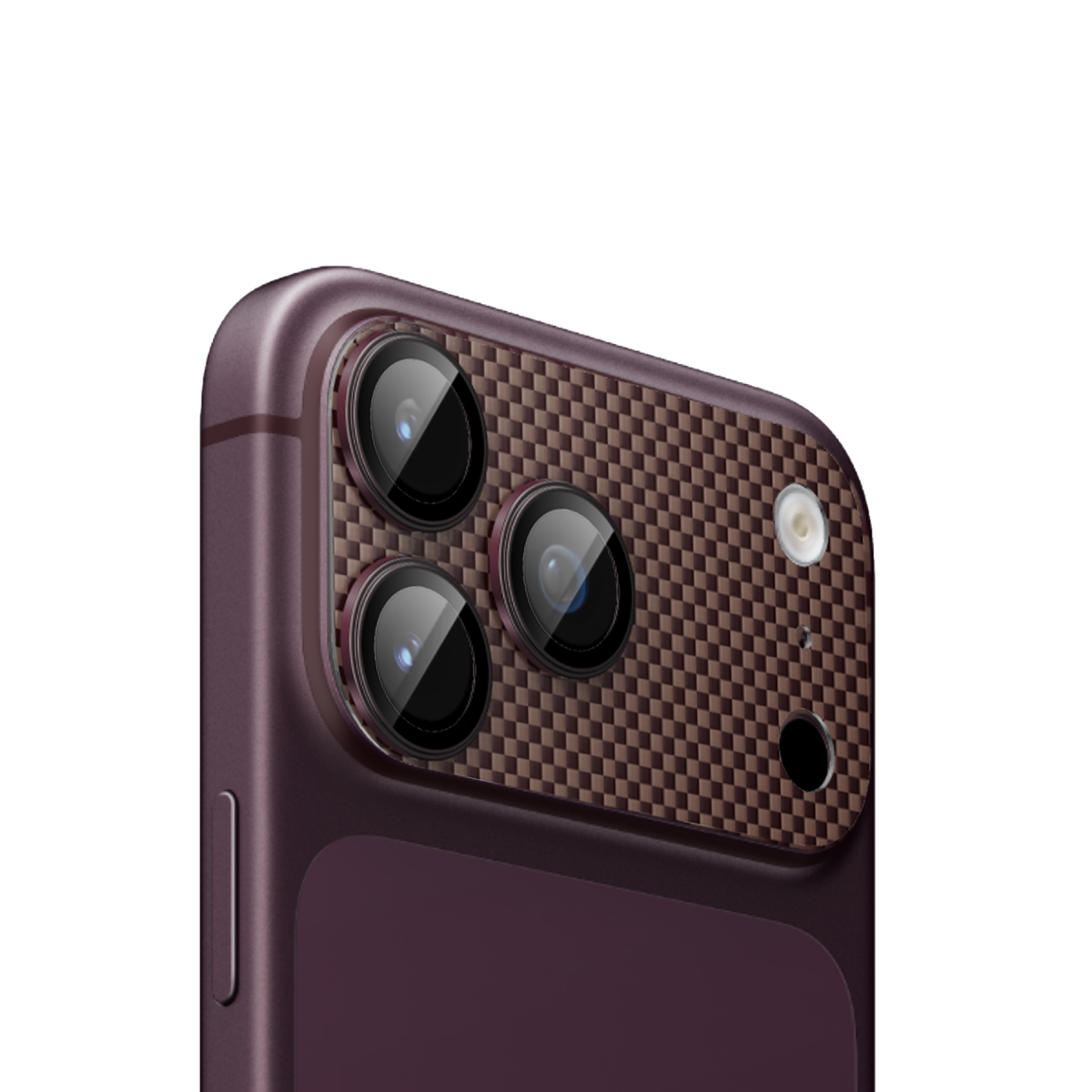 Keephone Apple iPhone 18 Pro Kevlar Kamera Lens - Burgundy Plain