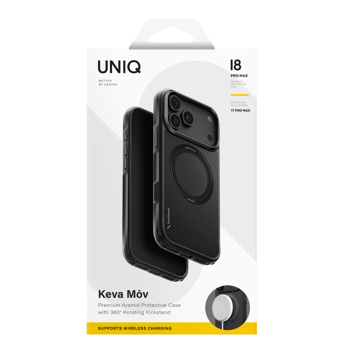 Uniq Apple iPhone 18 Pro Max Keva Mov Magsafe Kapak - Siyah