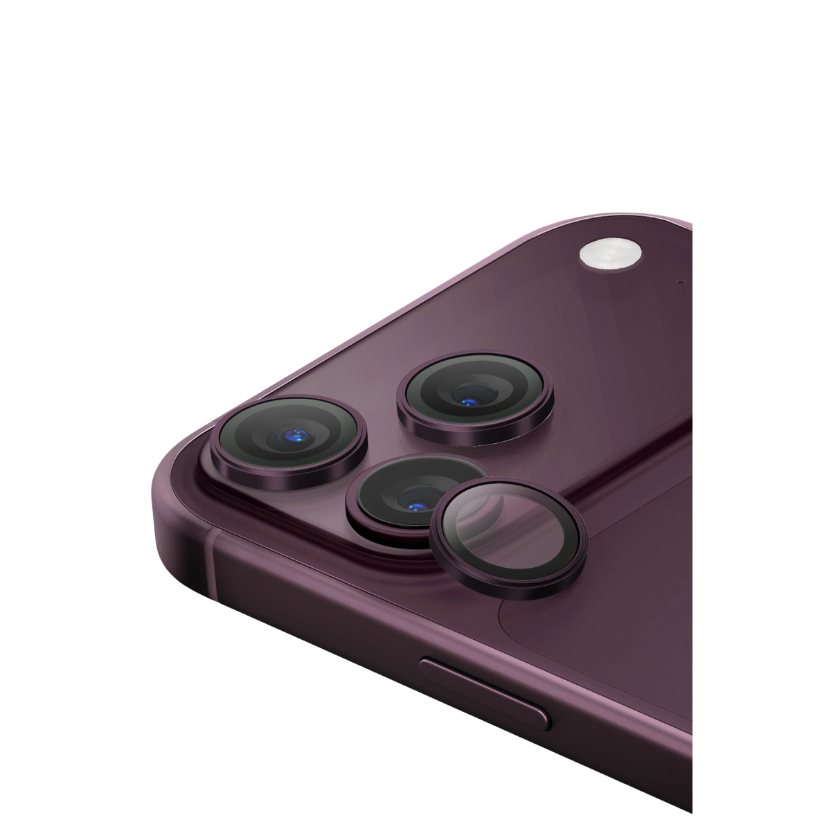 Uniq Apple iPhone 18 Pro Max Optix Aluguard Kamera Lens Koruyucu - Bordo