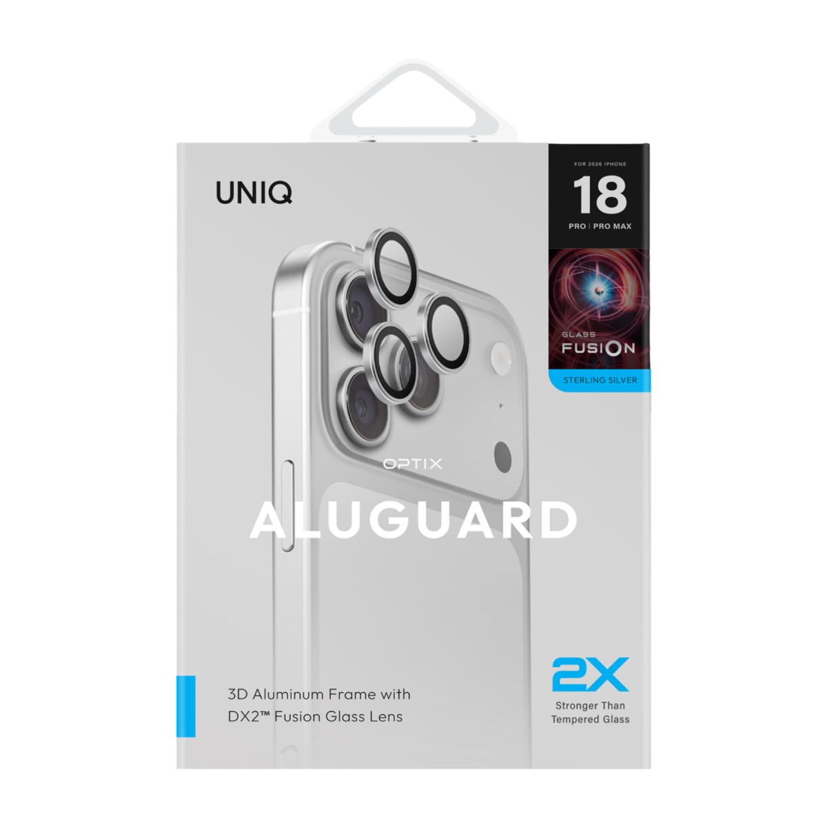 Uniq Apple iPhone 18 Pro Max Optix Aluguard Kamera Lens Koruyucu - Gümüş