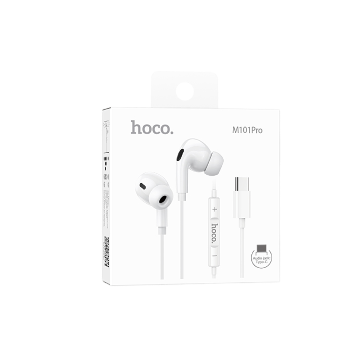 Hoco. M101 Pro Crystal Type-C Dijital Mikrofonlu Kablolu Kulaklık - Beyaz