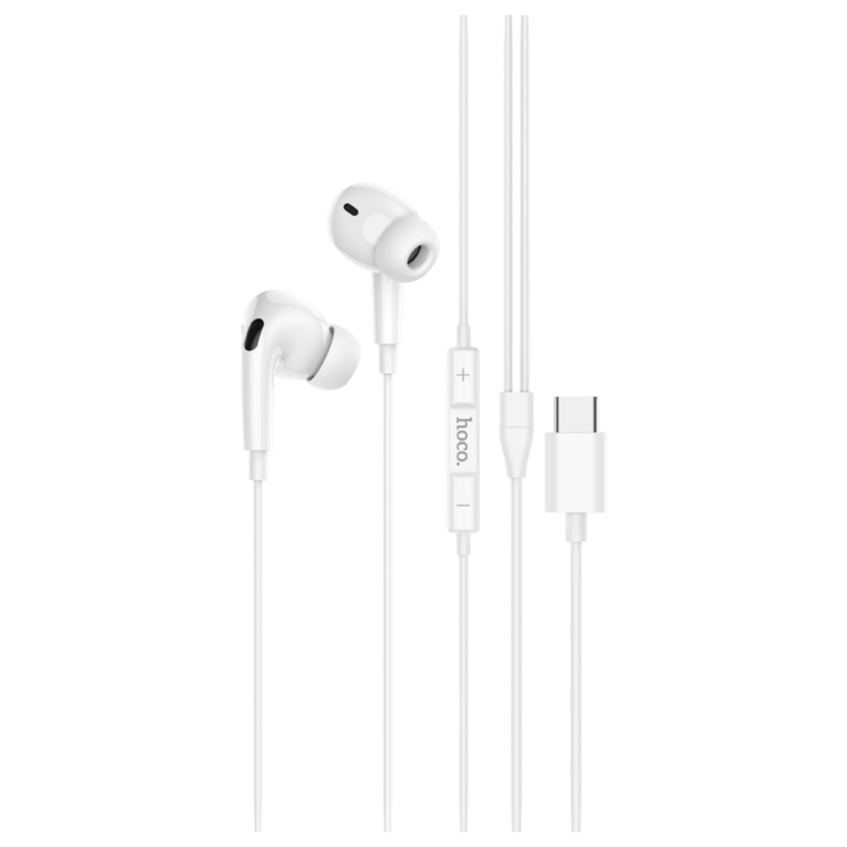 Hoco. M101 Pro Crystal Type-C Dijital Mikrofonlu Kablolu Kulaklık - Beyaz