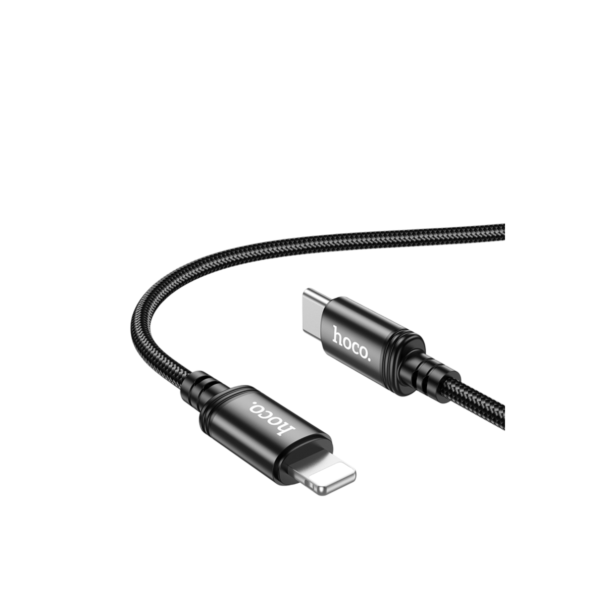 Hoco X89 Wind 2M PD 27W Type-C to Lightning Hızlı Şarj Data Kablosu - Siyah