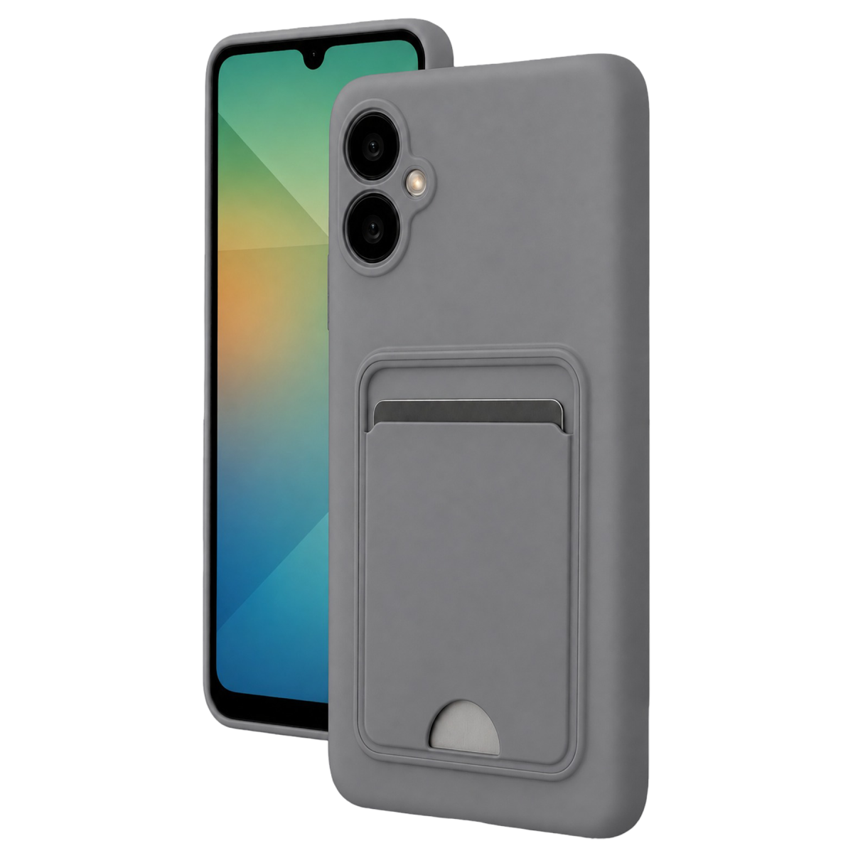 Newface Samsung Galaxy A07 4G Kelvin Kartvizitli Silikon - Gri