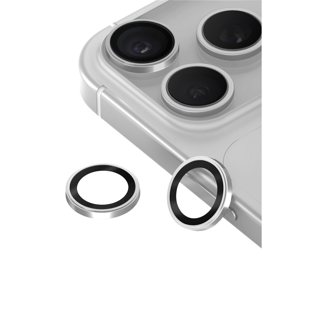 Uniq Apple iPhone 18 Pro Max Optix Prime Kamera Lens Koruyucu - Gümüş