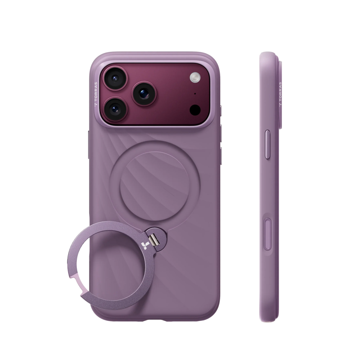 Torras Apple iPhone 18 Pro Ostand Q3 Silicone Wind Standlı Magsafe Kapak - Bordo