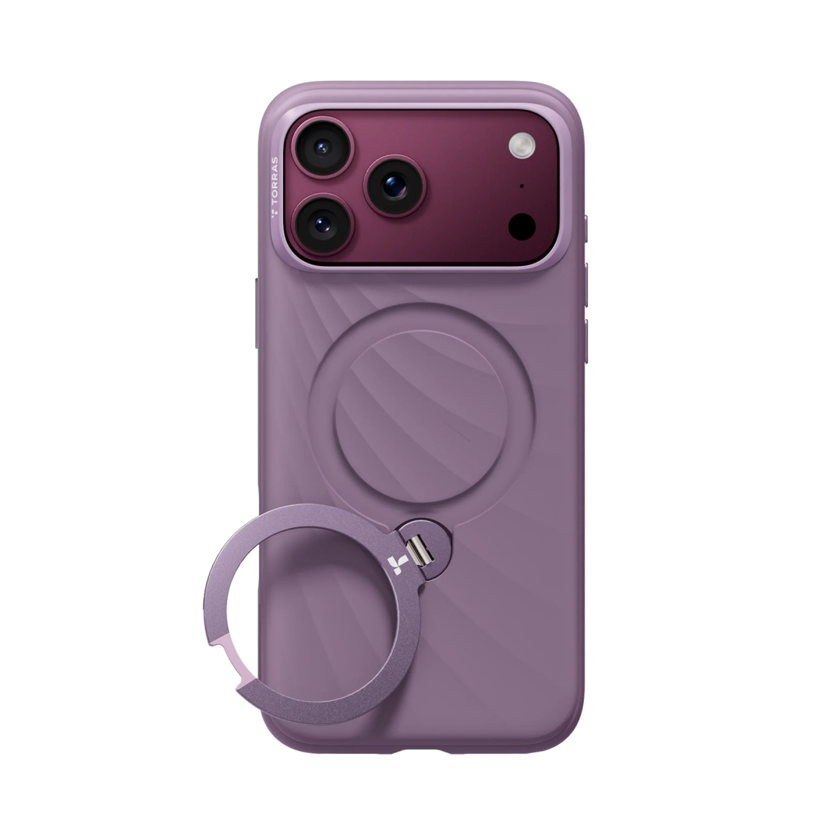 Torras Apple iPhone 18 Pro Ostand Q3 Silicone Wind Standlı Magsafe Kapak - Bordo