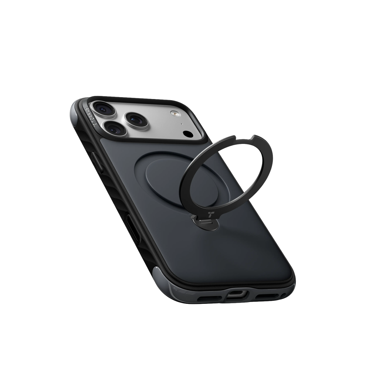 Torras Apple iPhone 18 Pro Max Ostand Q3 Rugg Standlı Magsafe Kapak - Siyah