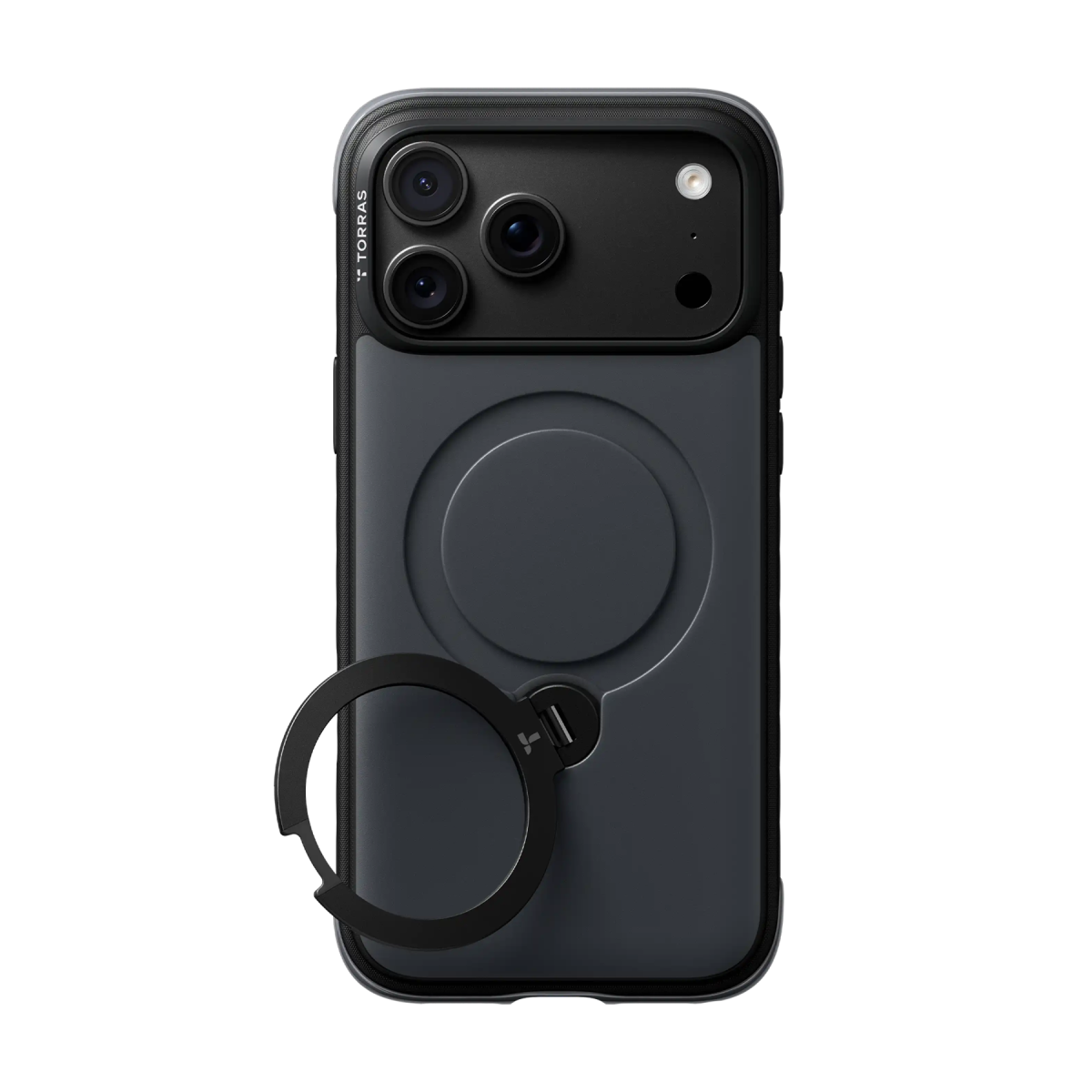 Torras Apple iPhone 18 Pro Max Ostand Q3 Rugg Standlı Magsafe Kapak - Siyah