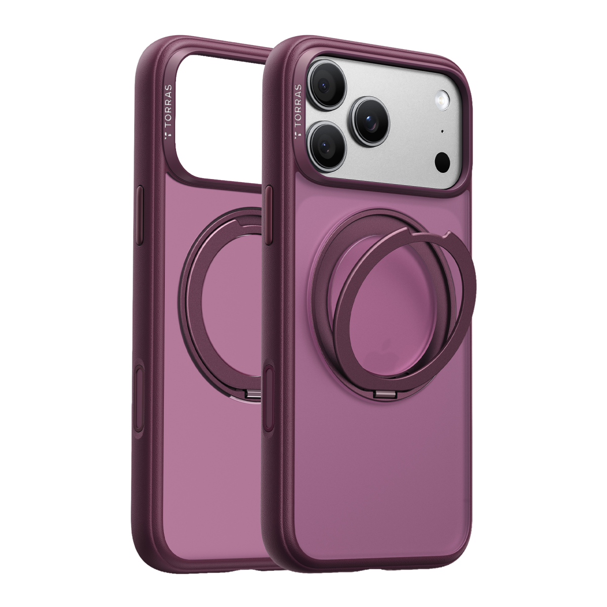 Torras Apple iPhone 18 Pro Ostand O1 Guardian Standlı Magsafe Kapak - Bordo