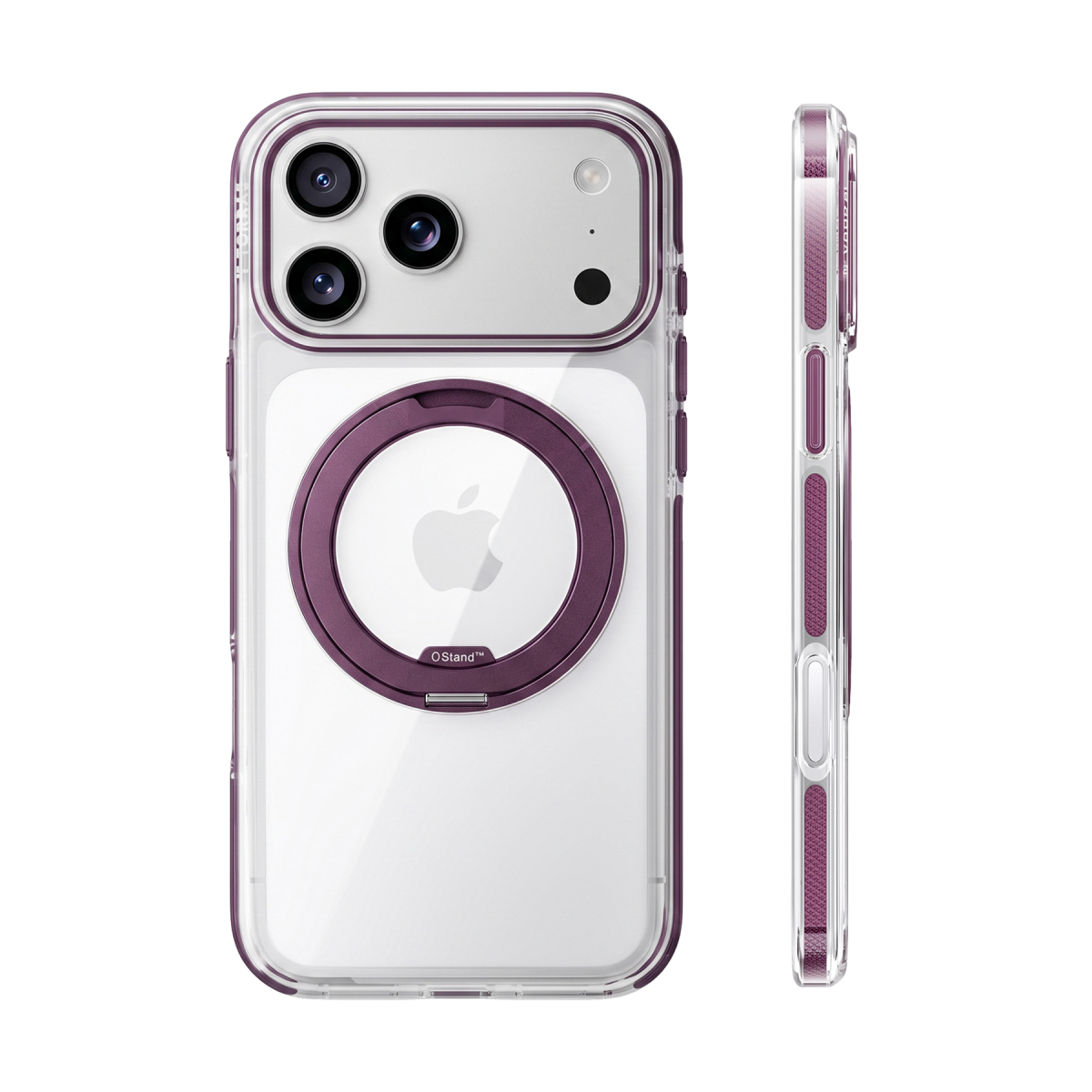 Torras Apple iPhone 18 Pro Max Ostand O3 Light Standlı Magsafe Kapak - Bordo