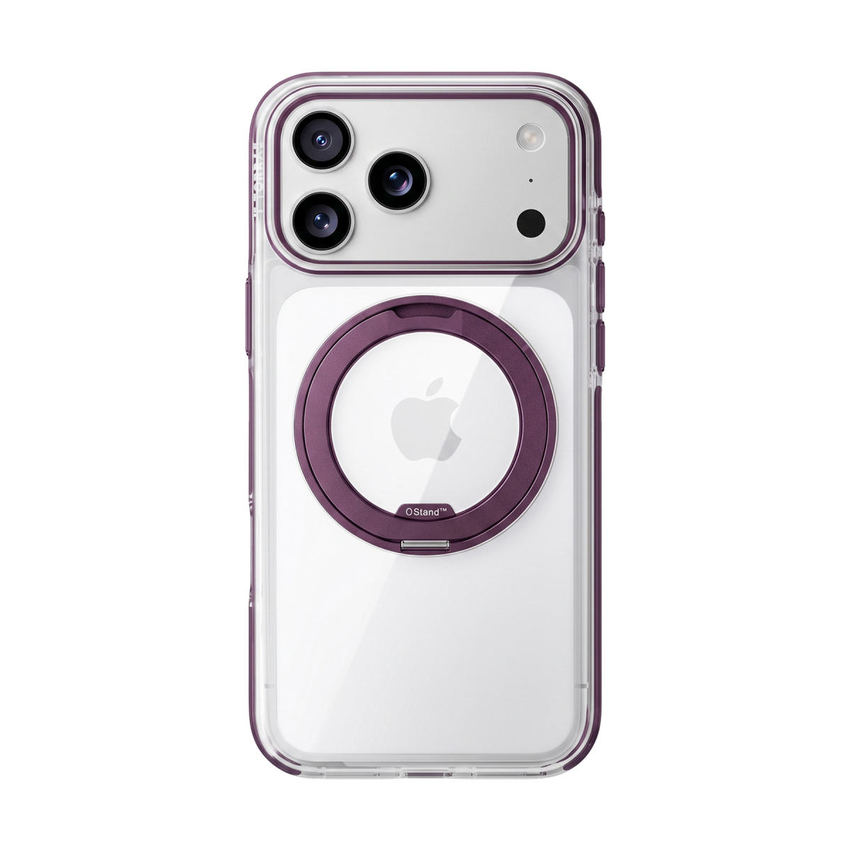 Torras Apple iPhone 18 Pro Ostand O3 Light Standlı Magsafe Kapak - Bordo