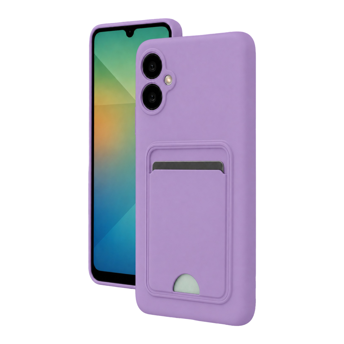 Newface Samsung Galaxy A07 4G Kelvin Kartvizitli Silikon - Lila