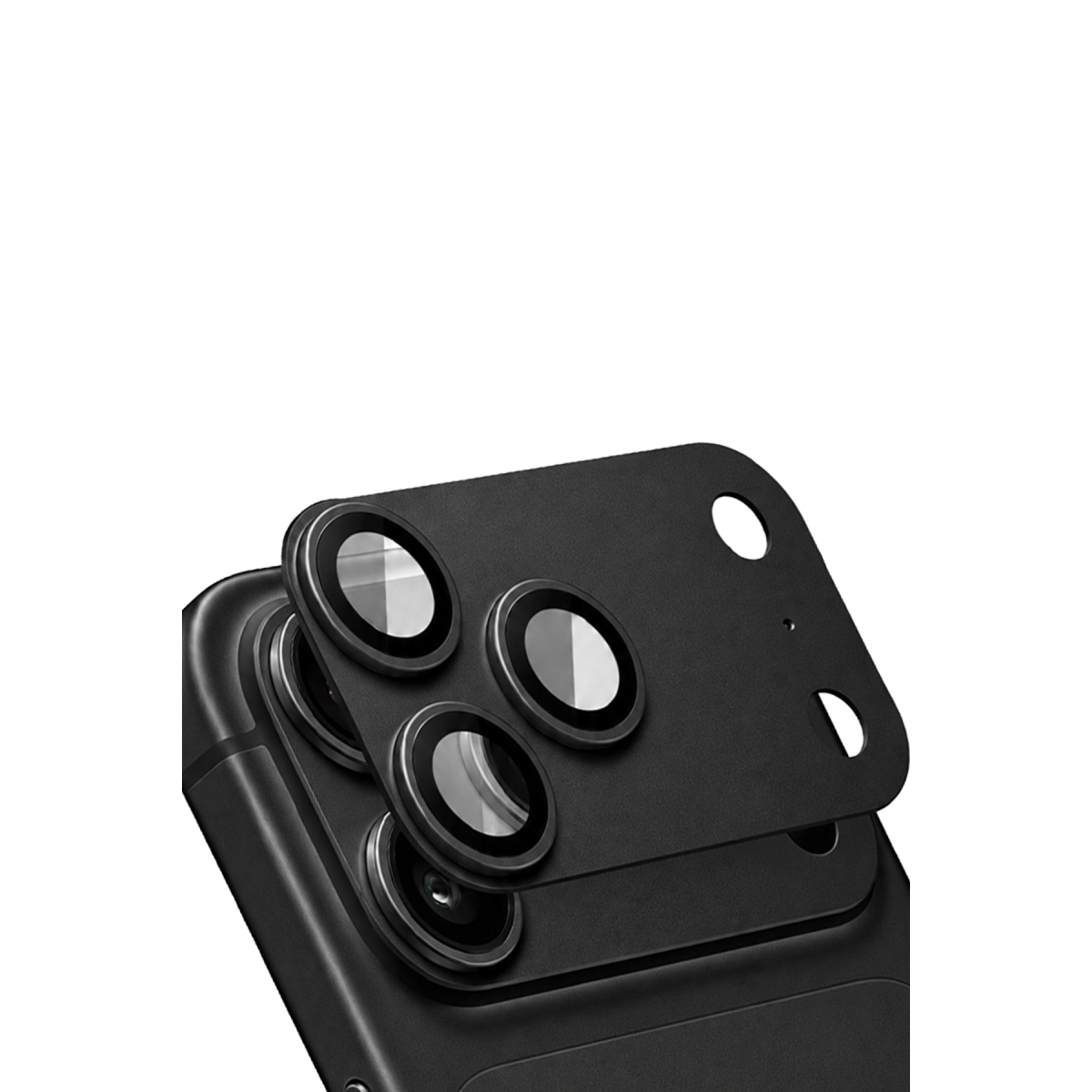 URR Apple iPhone 18 Pro Max Sapphire Armor Kamera Lens Koruyucu - Siyah