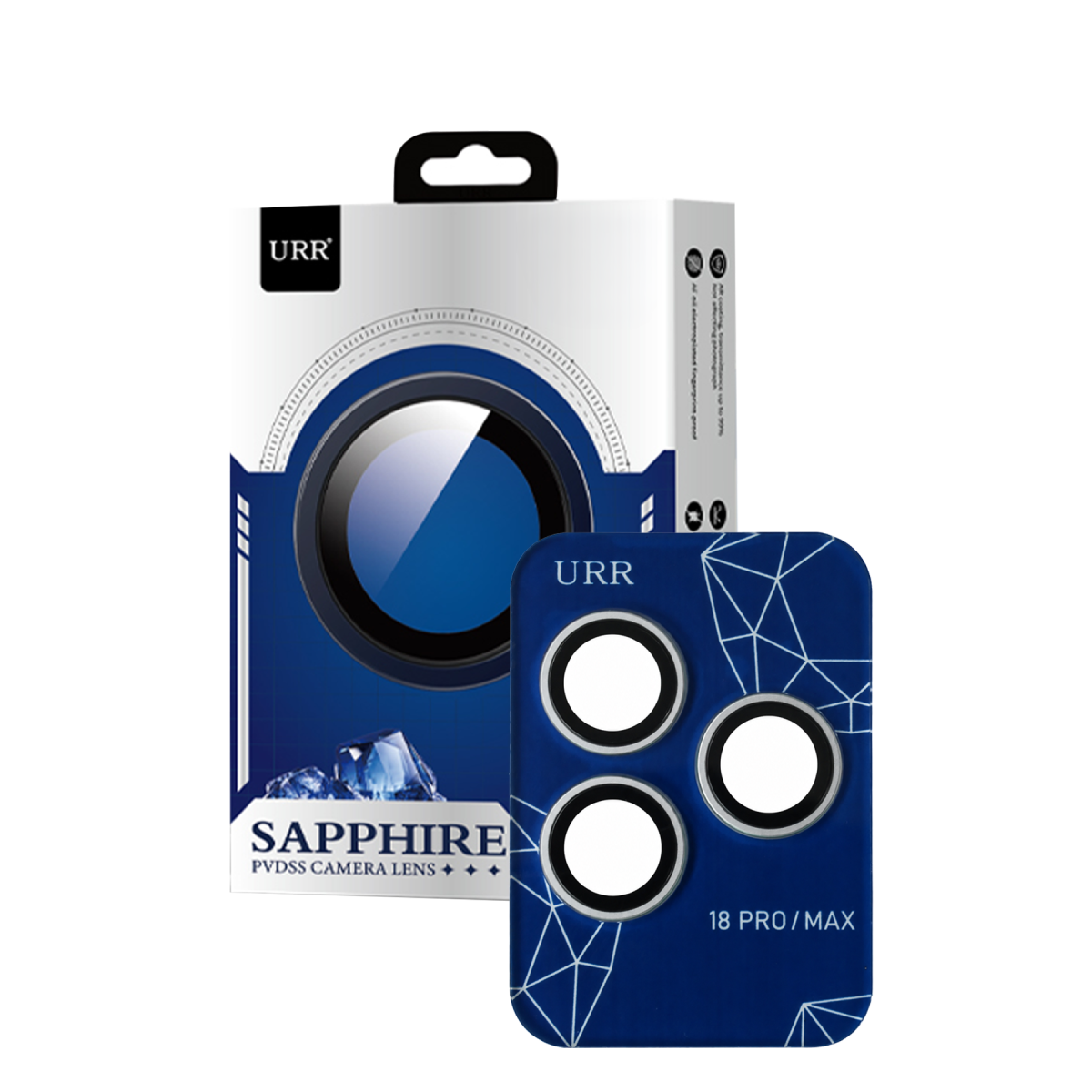 URR Apple iPhone 18 Pro Max Sapphire PVDSS Kamera Lens Koruyucu - Gümüş