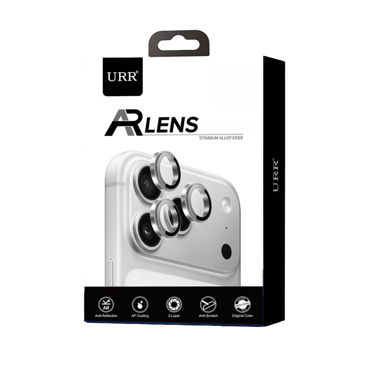 URR Apple iPhone 18 Pro Max Titanium Alloy AR Kamera Lens Koruyucu - Gümüş