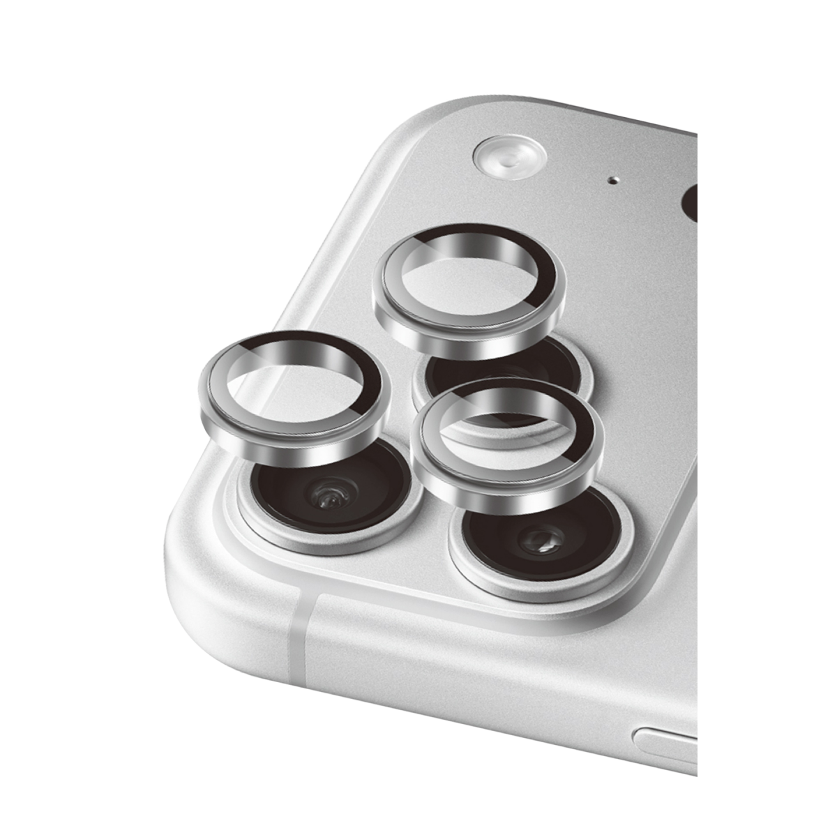 URR Apple iPhone 18 Pro Max Titanium Alloy AR Kamera Lens Koruyucu - Gümüş
