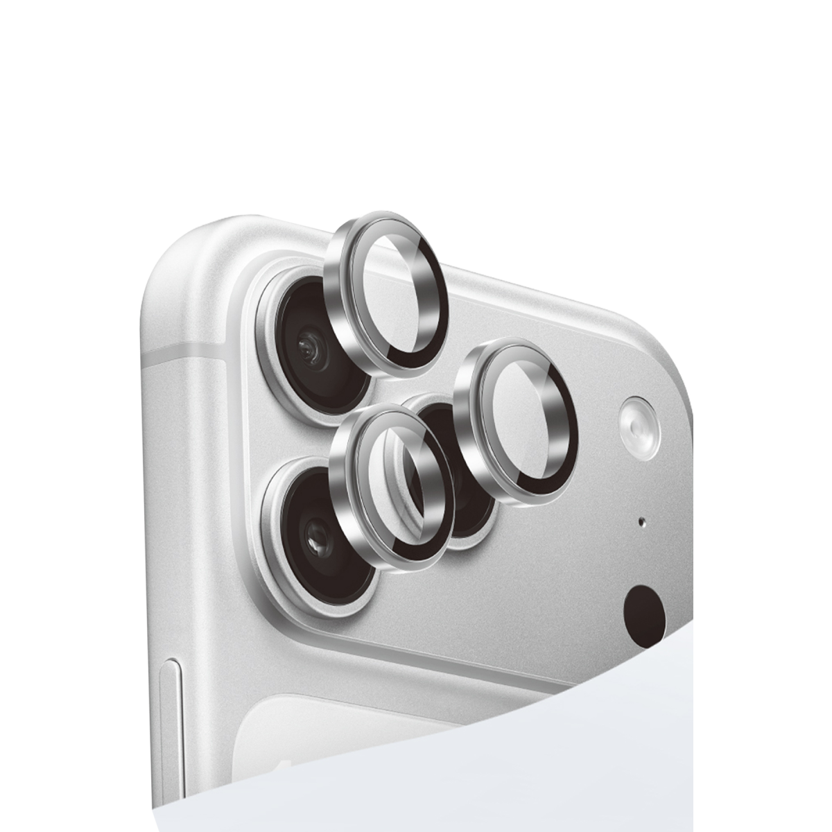 URR Apple iPhone 18 Pro Max Titanium Alloy AR Kamera Lens Koruyucu - Gümüş