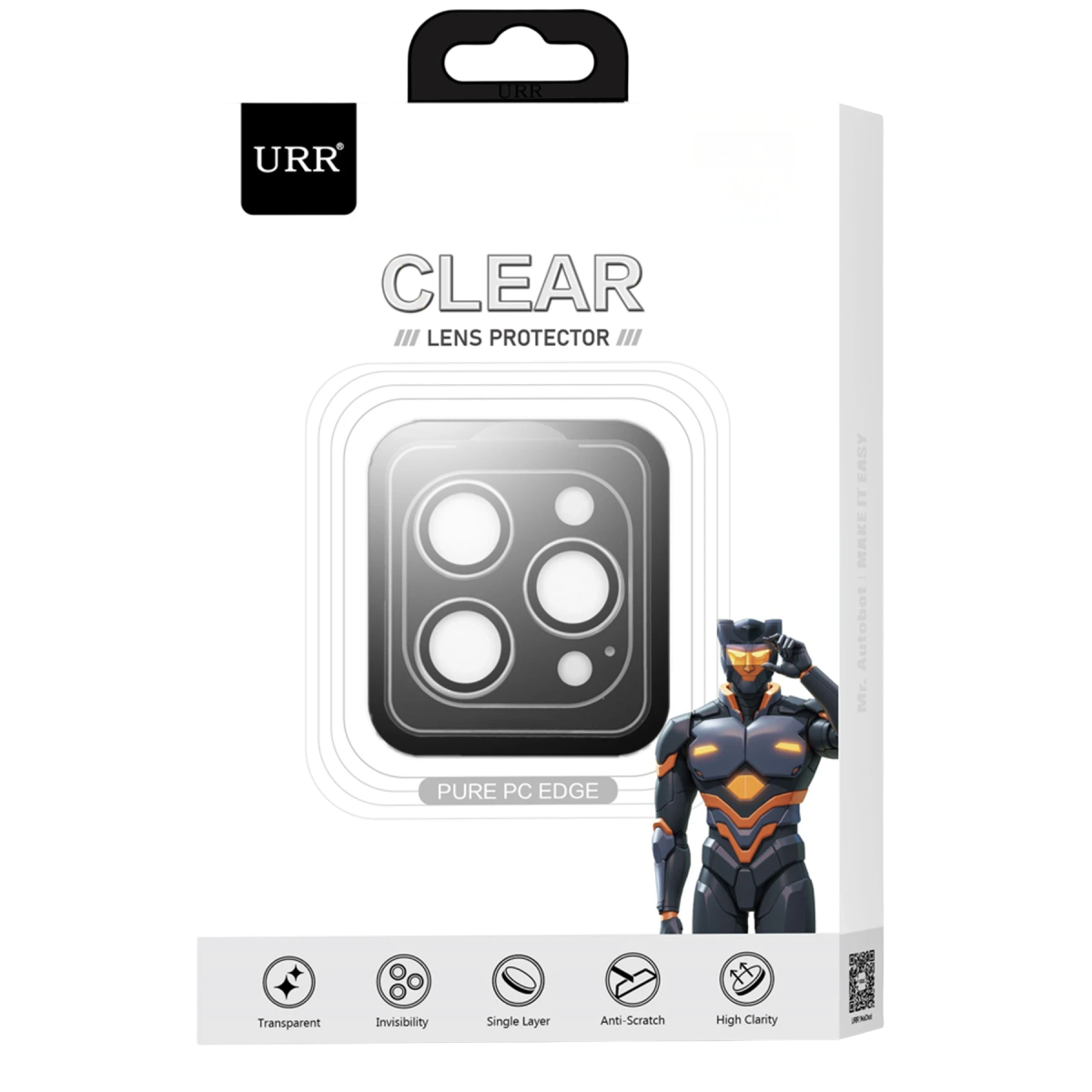 URR Apple iPhone 18 Pro Max PC Clear Lens Koruyucu - Şeffaf