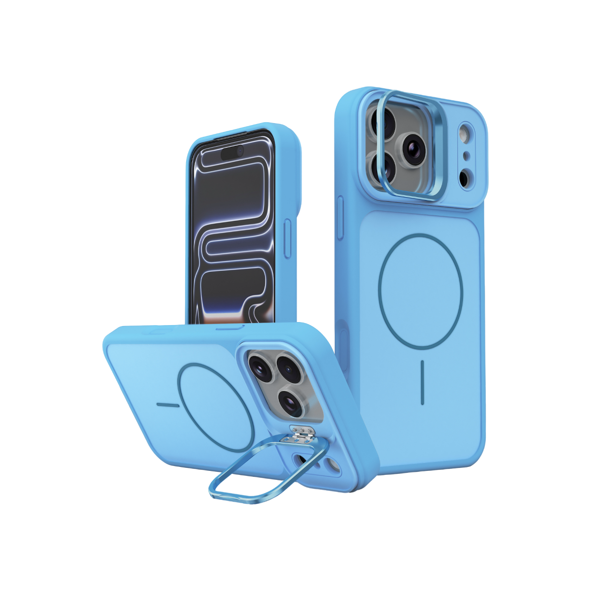 Joko Apple iPhone 18 Pro Max Pale Magsafe Standlı Kapak - Sierra Blue
