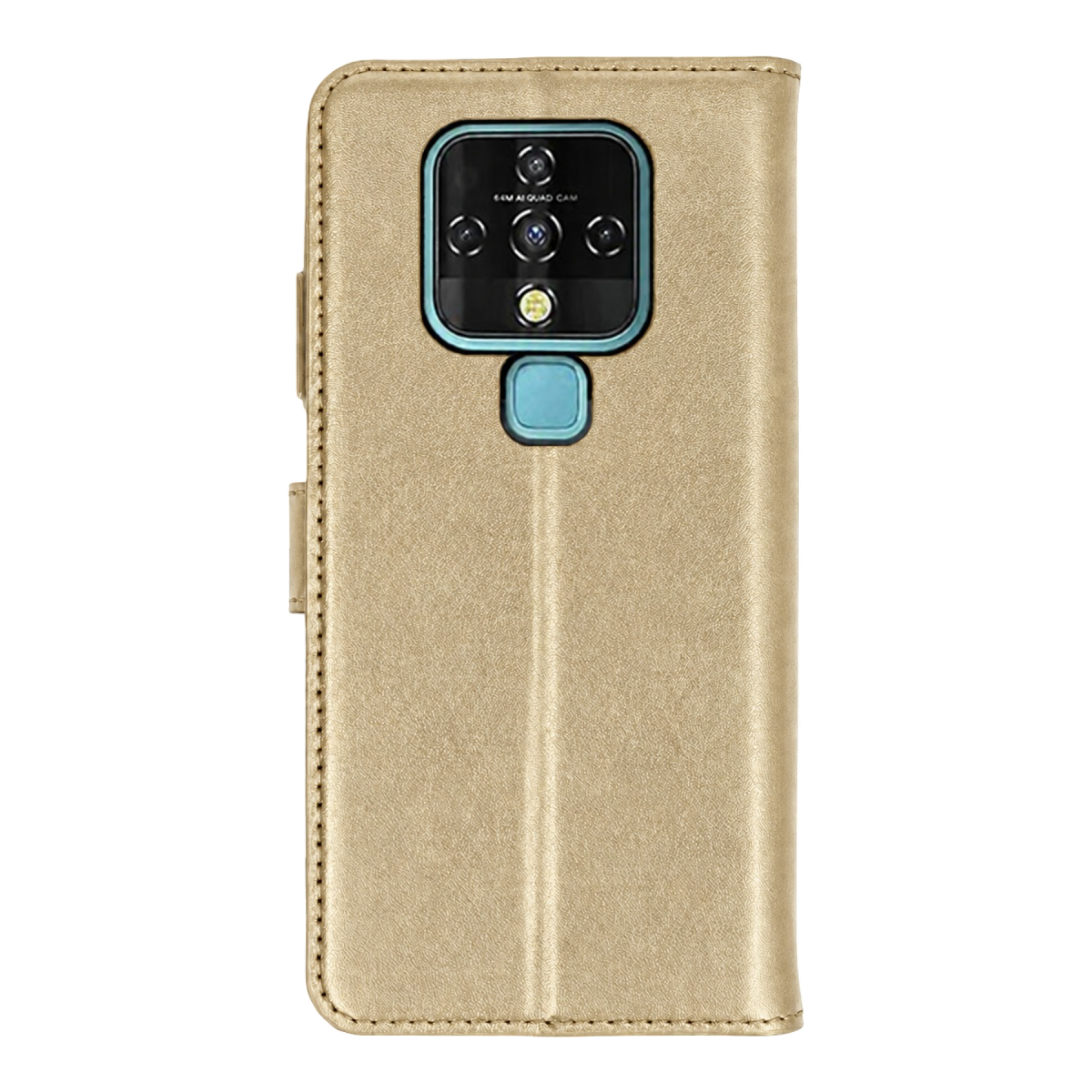 Newface Tecno Camon 16 Trend S Plus Kapaklı Telefon Kılıf - Gold