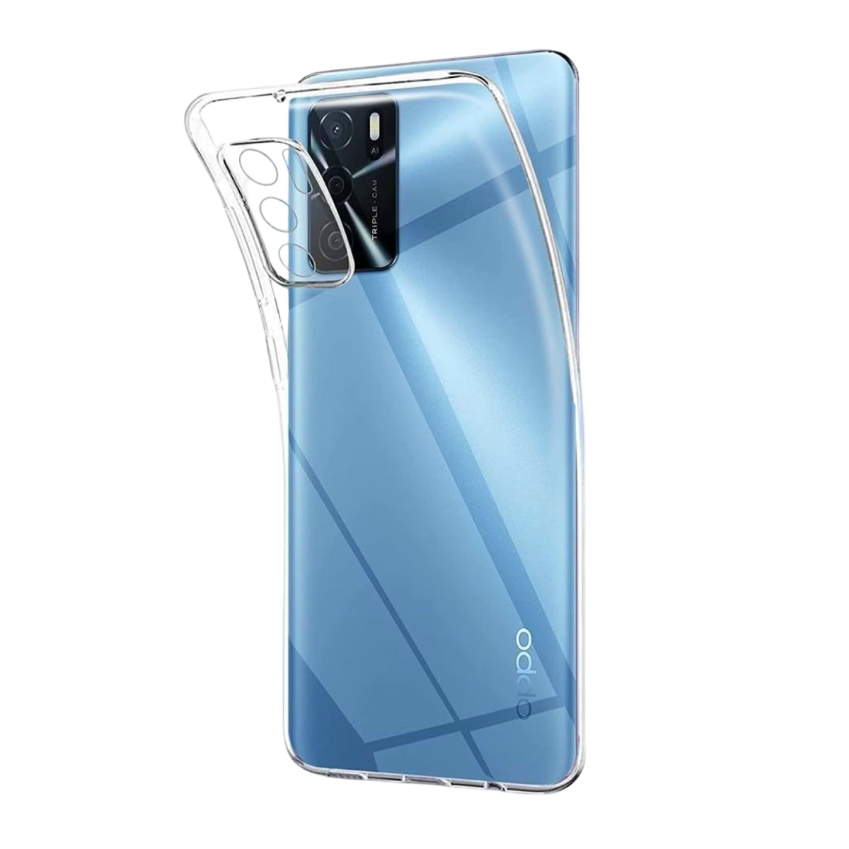 Newface Oppo A16 Kılıf Lüx Şeffaf Silikon - Şeffaf