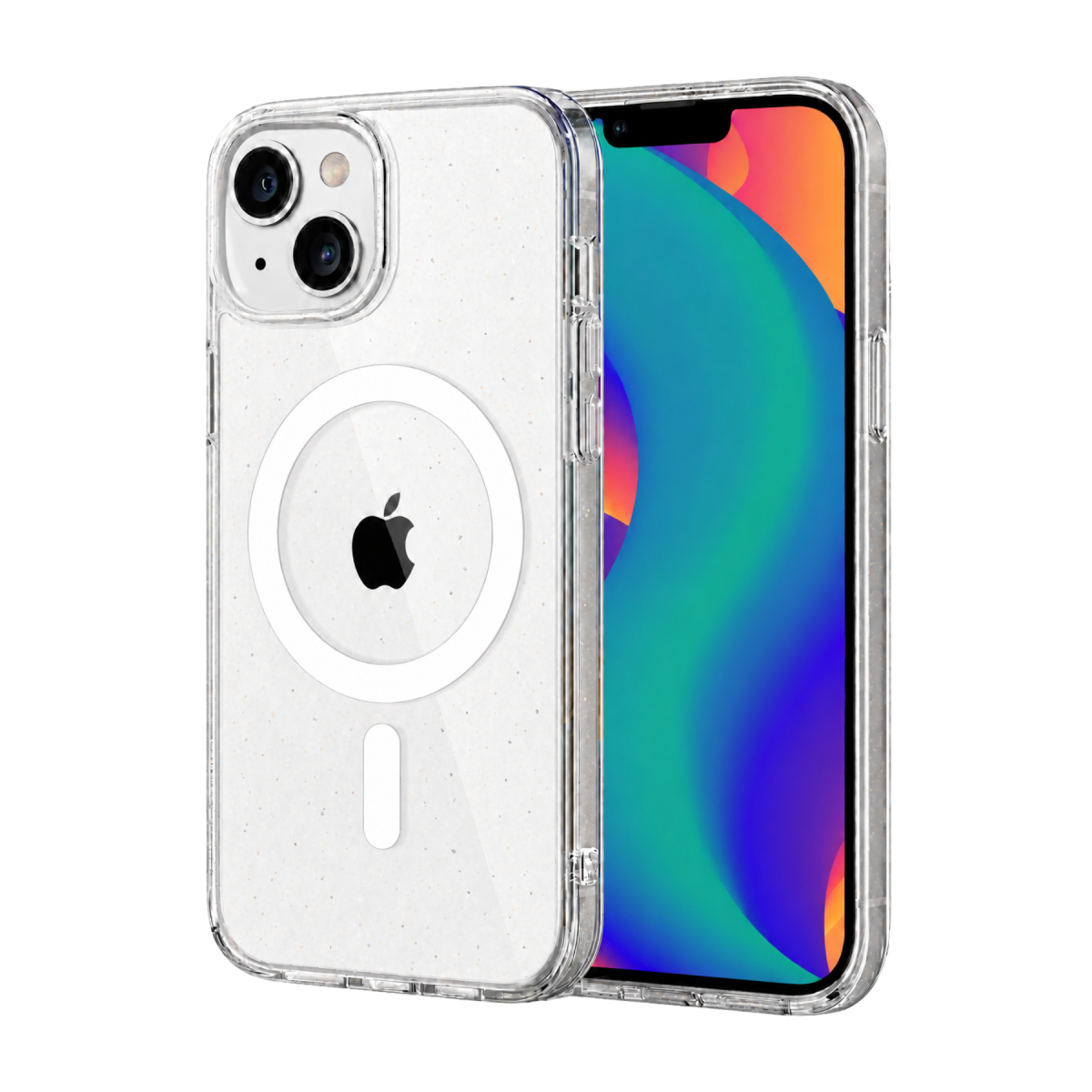 Newface Apple iPhone 14 Combo Simli Magsafe Kapak - Şeffaf