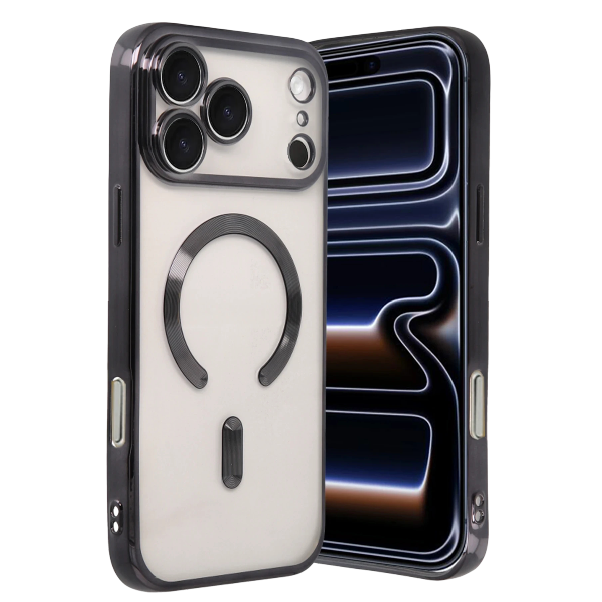 Newface Apple iPhone 18 Pro Max Kross Magneticsafe Kapak - Siyah