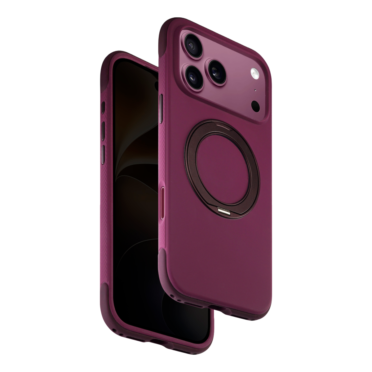 HDD Apple iPhone 18 Pro Max/17 Pro Max HBC-476 Upsal Standlı Magsafe Kapak - Bordo