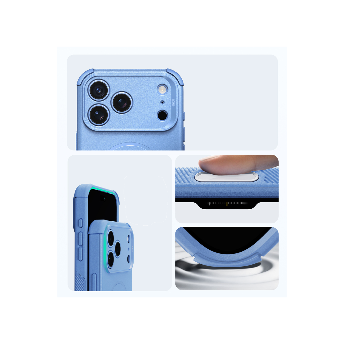 ESR Apple iPhone 18 Pro Max/17 Pro Max Cyber Tough Magsafe Kapak - Açık Mavi
