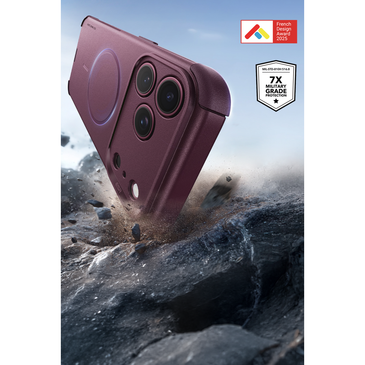 ESR Apple iPhone 18 Pro/17 Pro Cyber Tough Magsafe Kapak - Bordo