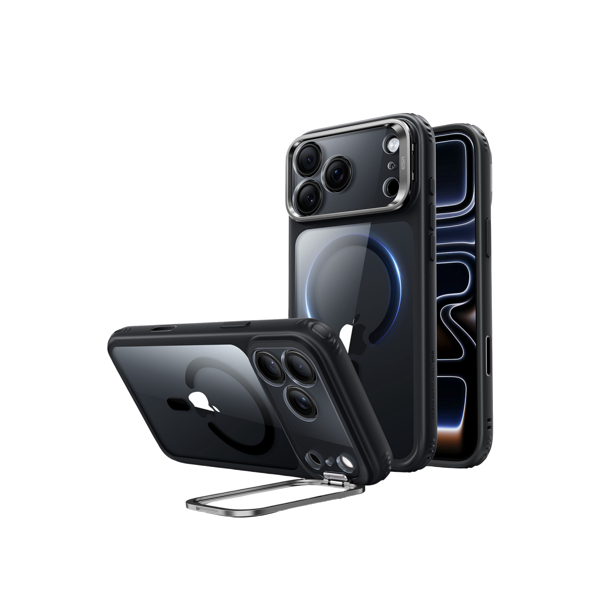 ESR Apple iPhone 18 Pro/17 Pro Classic Hybrid Magsafe Standlı Kapak - Siyah
